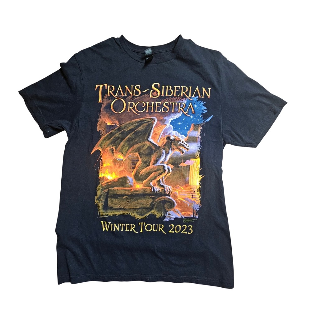 Trans-Siberian Orchestra Winter Tour 2023 Graphic T-Shirt Gargoyle Concert M